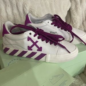 Off-White Purple and White Sneakers
